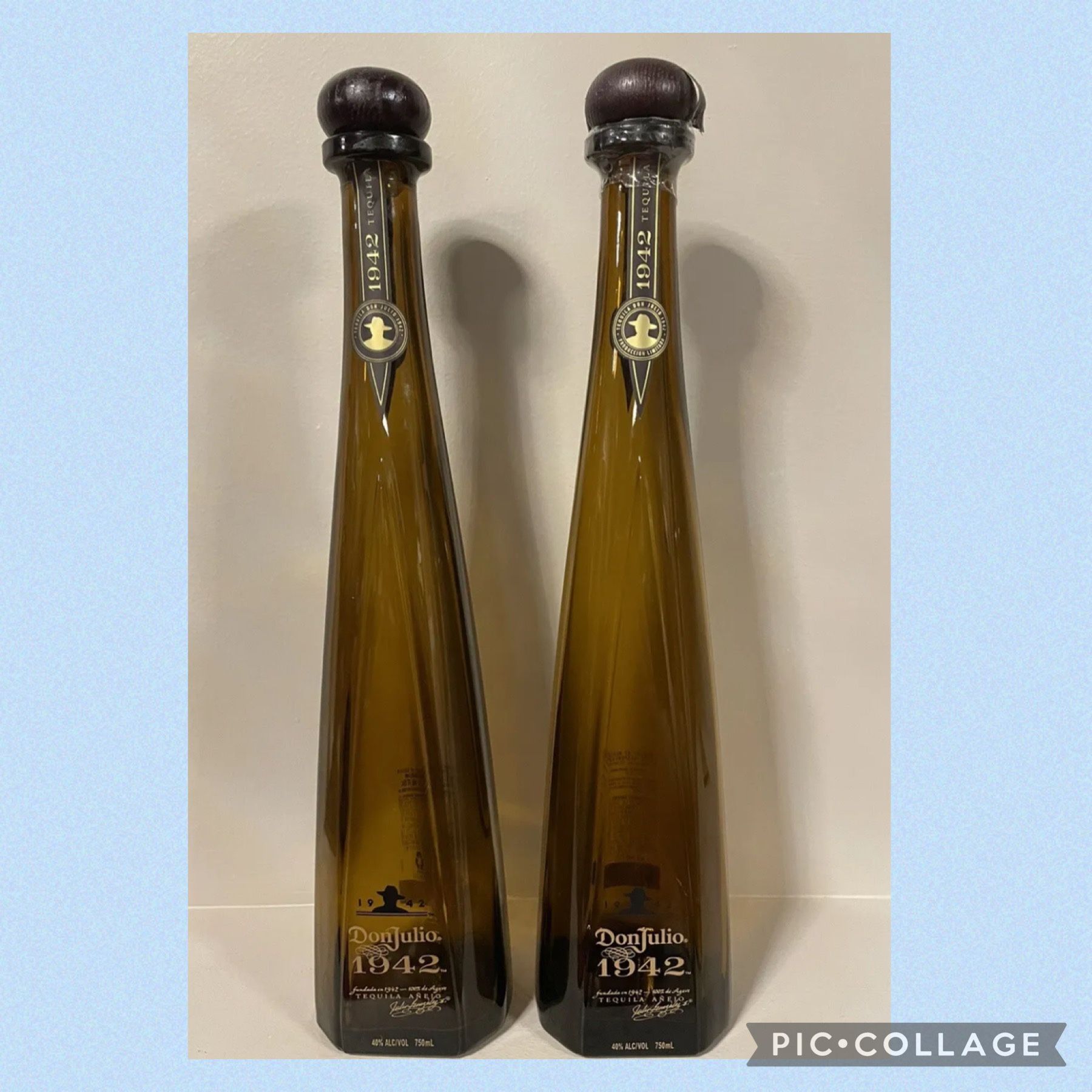 Lot Of 2 Don Julio Tequila 1942 Anejo Empty Bottle Mexico 750ml With Cork & Box