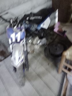 Mini Dirt Bike Blue and White