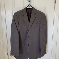 Michael Kors Men’s Brown Suit - Classic Fit (38 Regular / 32 Waist) (100% Wool)