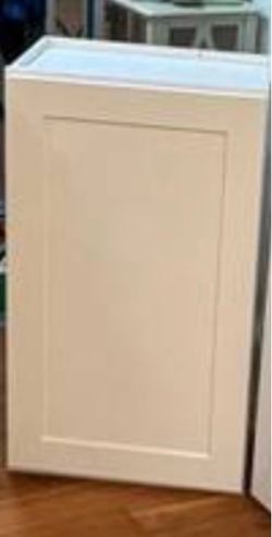 21 inches wide by 36 inches tall by 12 inches deep wall cabinet white shaker