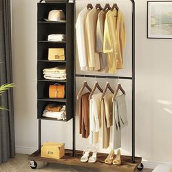 Rolling Garment Rack - Assembled 