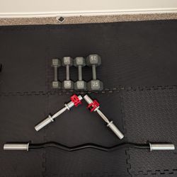 Dumbbells/Olympic Curl Bar/Olympic Dumbbell Handles With Quick Clamps
