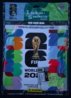 2026 Panini World Cup Sticker Starter Kit Hanger Bag | 5 Packs + 1 Album