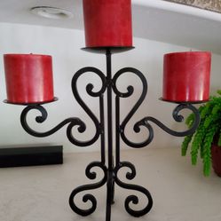 Unique Iron Candelabra  ~  16h x 18w  