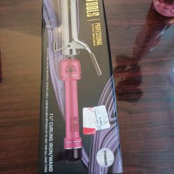 Get Beautiful Curls Hot Tools Pink Professional Titanium Hair Curling Iron Wand