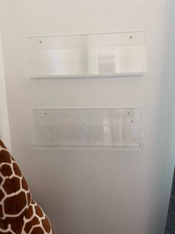Acrylic Book shelves 2 qty
