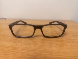 Matte Black Nike Rectangular Eyeglass Frames