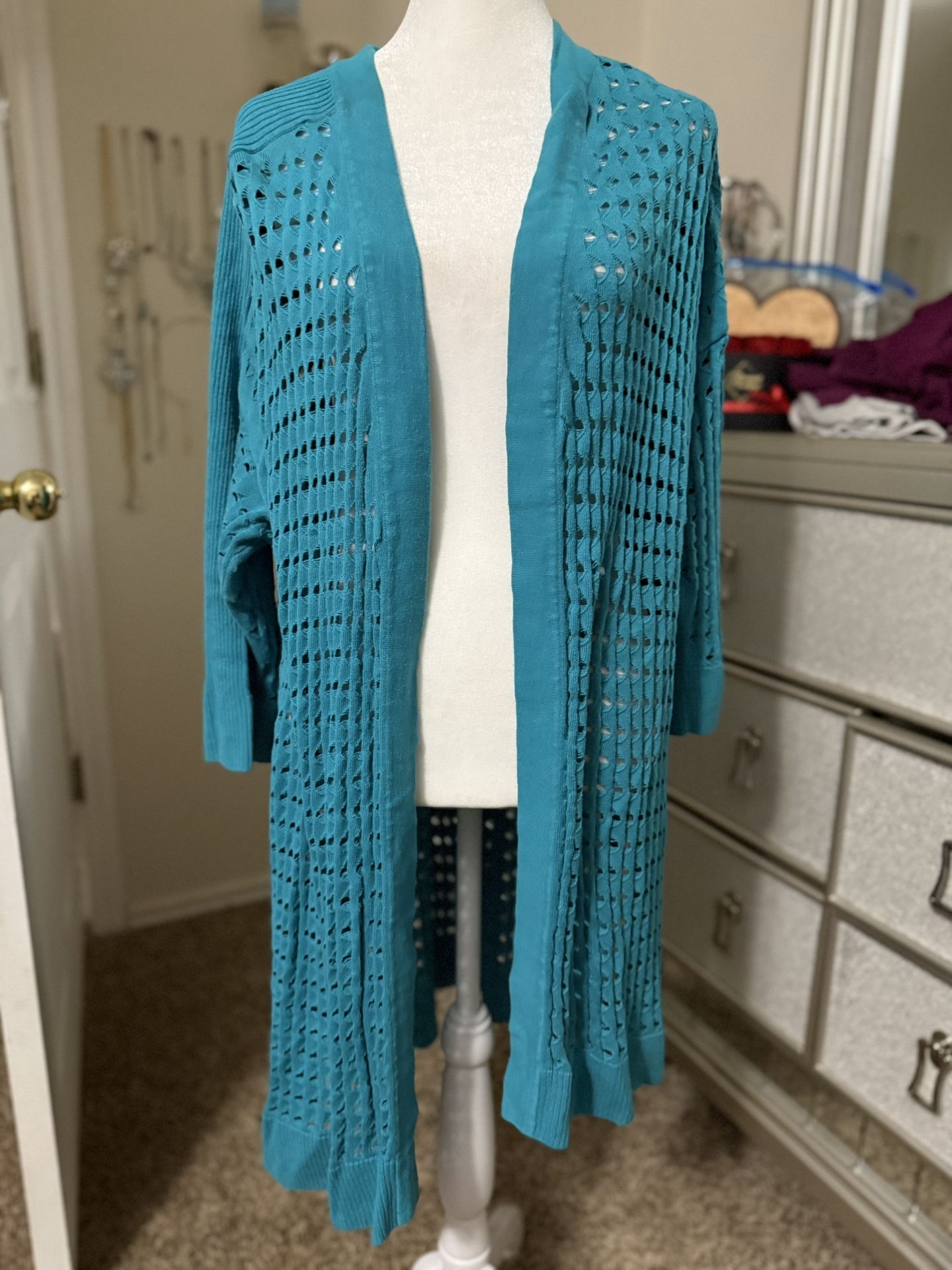 Kasper Turquoise Cardigan