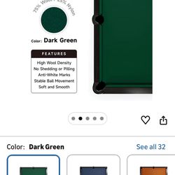 Unused Pool Table Felt