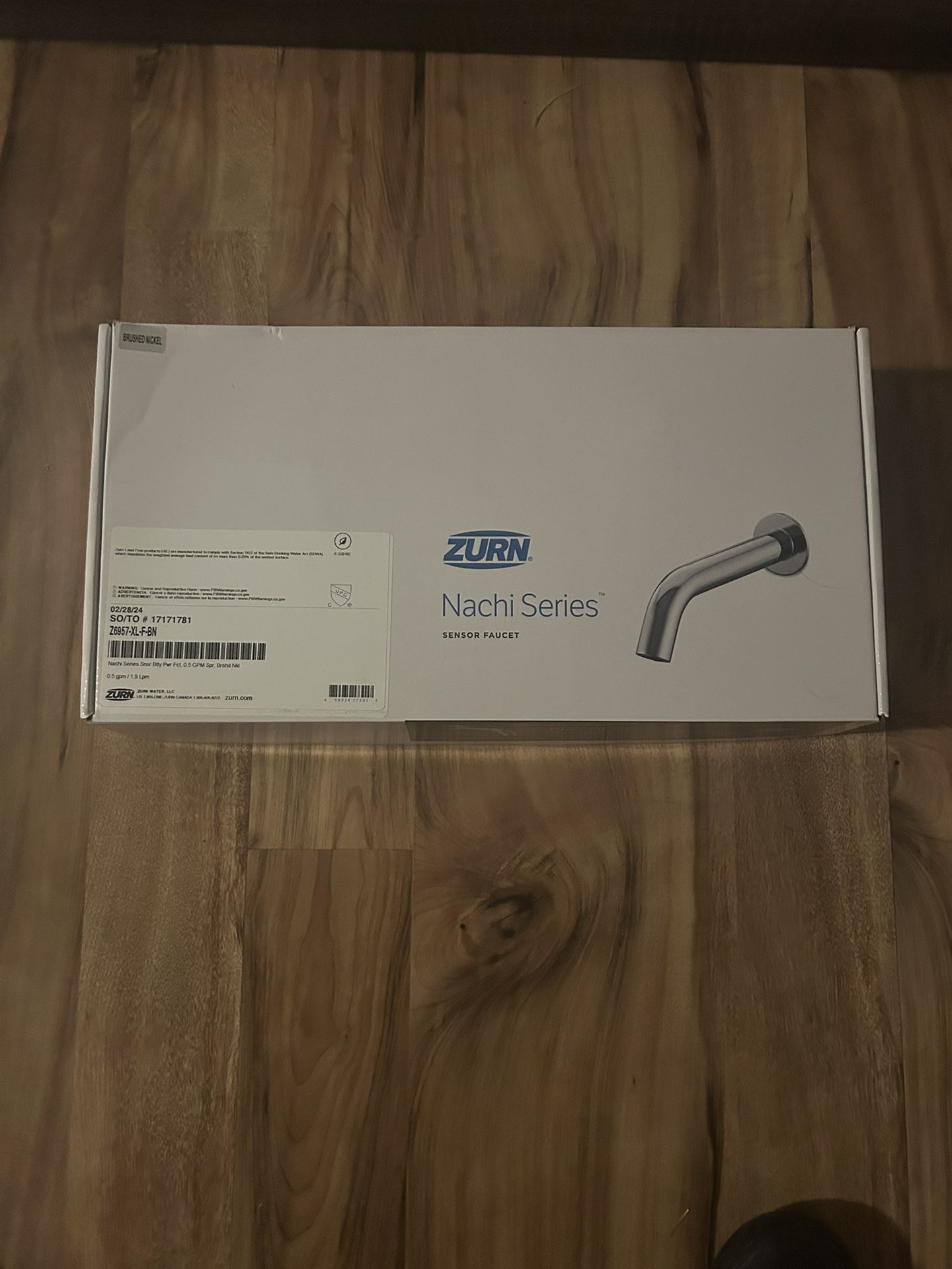 Zurn Z6957-XL-F-BN Nachi Series Sensor Faucet, Lead-Free, 0.5 GPM, Brushed Nickel