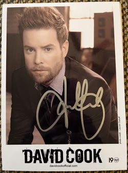 David Cook Autographed Photo Set – 2 Different Signed Photos