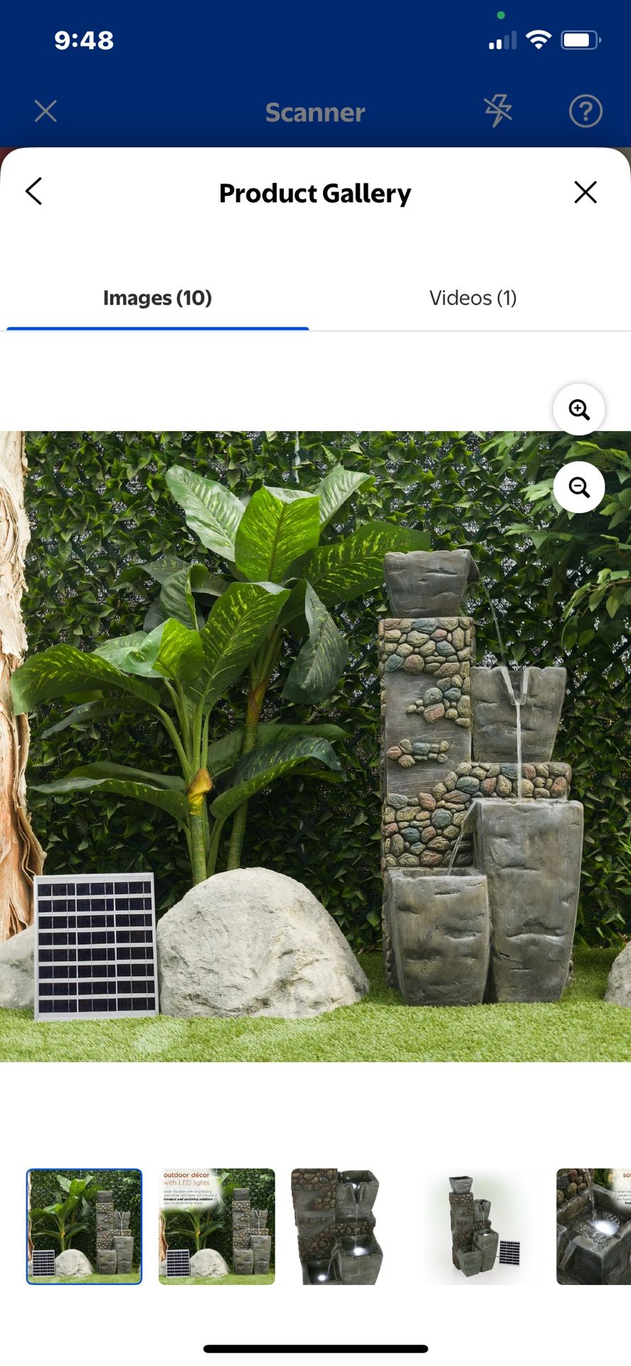 Alpine Corporation 19" x 16" x 43" Tiered Cascading Fountain with LED Lights, Gray New 350$ Pick up Phoenix 43rd Ave and Indian School