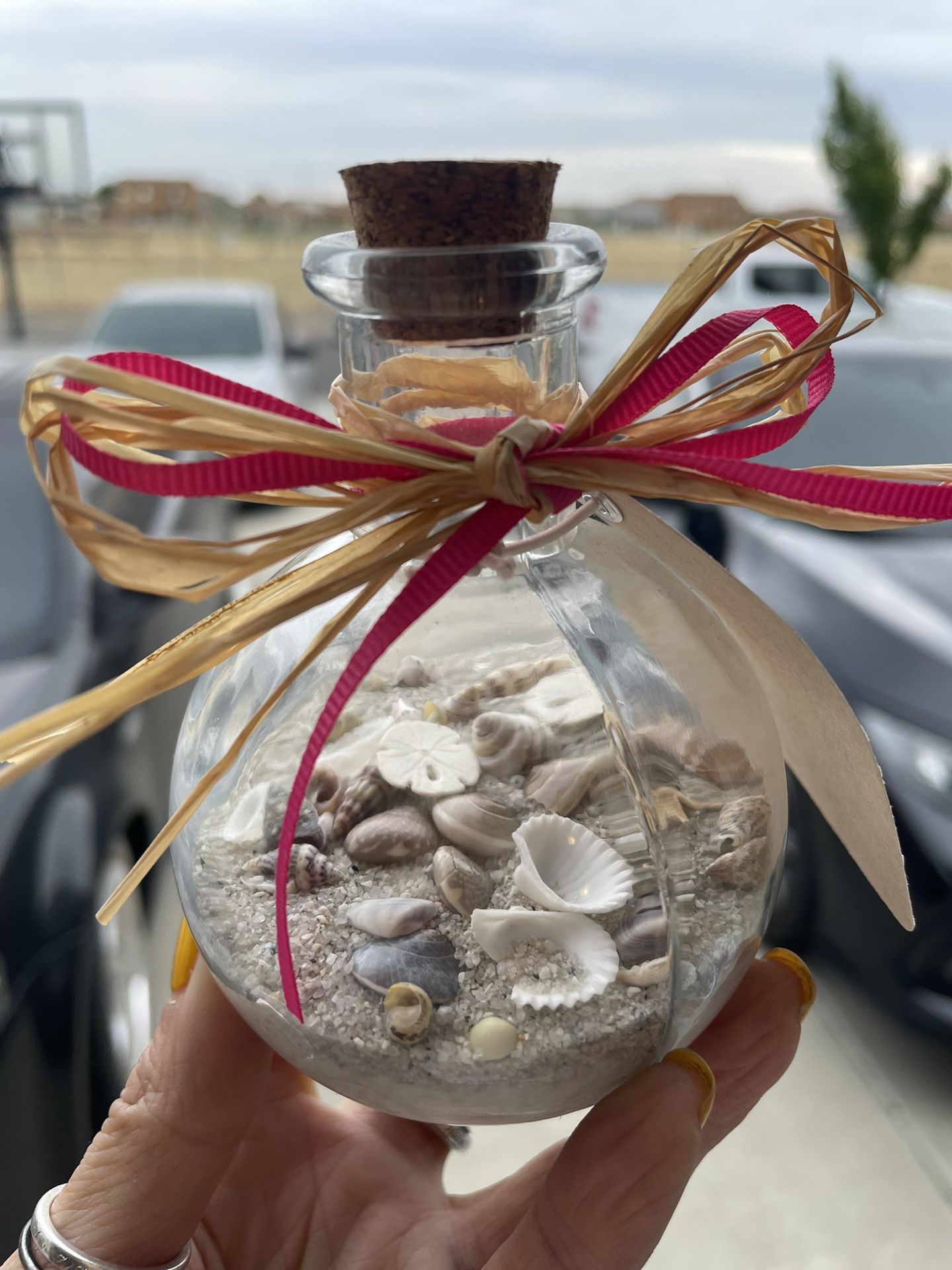 wedding favors 30 jars seashells sand