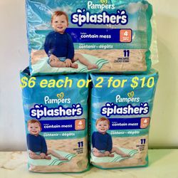 Pampers Splashers Swim Diapers – Size 4 (11 ct) 