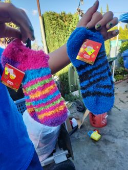 Women's  Fuzzy Slipper Socks 2 Pairs