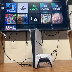 PS5 Slim Digital Semi New With Free Games Installed