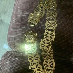 Ladies Gold Plated Belt