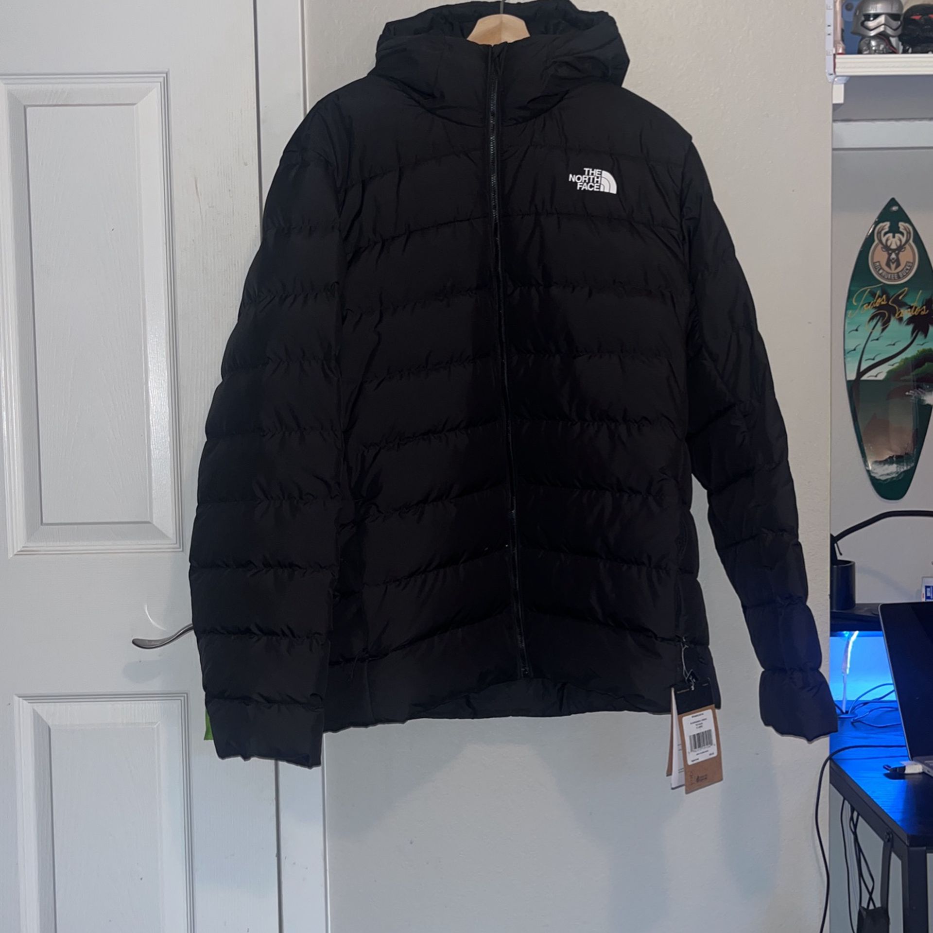 North Face Black Puffy Jacket XL