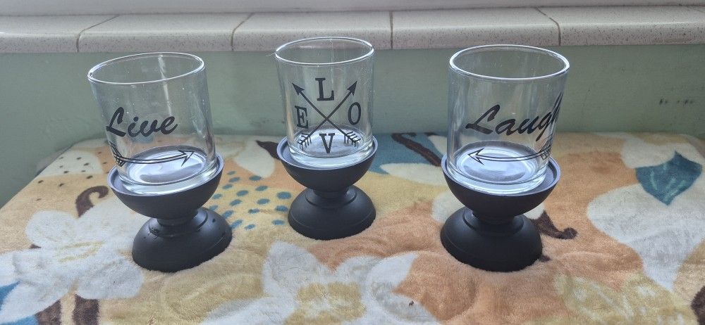 Candle Holders Live Laugh Love