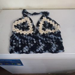 Jean Crochet Halter Top 