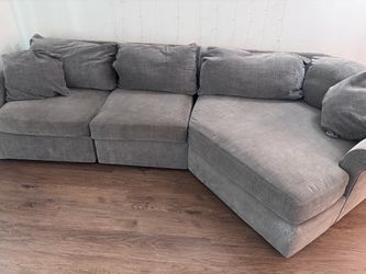 Macy’s Gray Sectional w/ Full Cuddler Chaise – $450 OBO