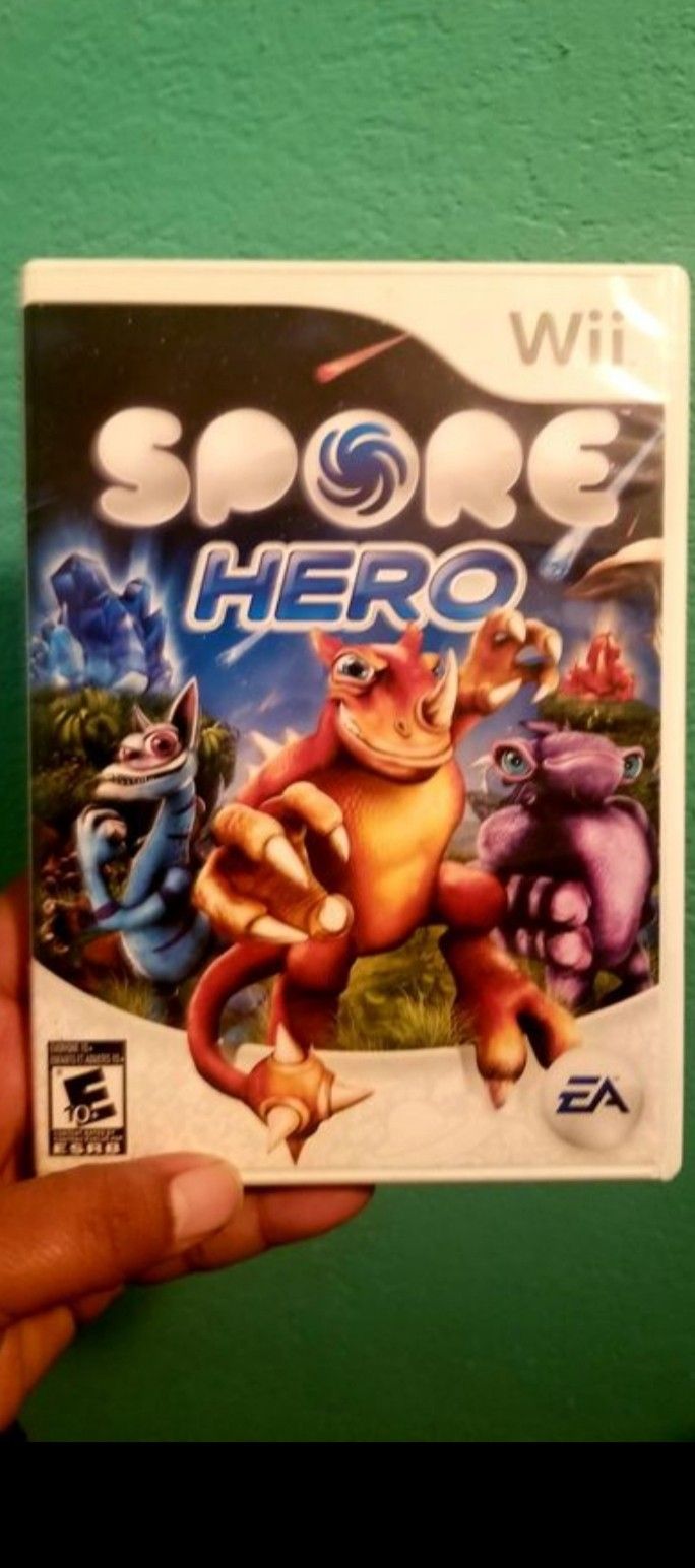 Spore Hero Wii Video Game...Rayed E..Good Condition!