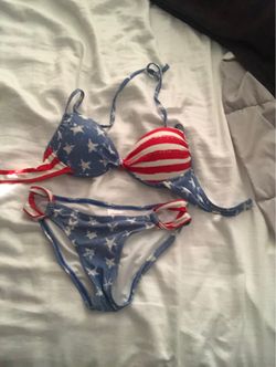 Woman’s 4th of July swimsuit