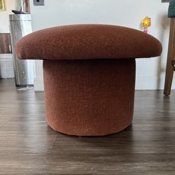 Rusty/burnt Orange Mushroom Ottoman