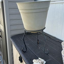 Large Flower Pot With Stand