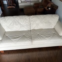 Leather Coach And Loveseat 
