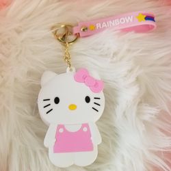 Hello Kitty Coin Purse Keychain  Character 3 D SILICONE New 