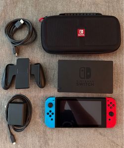 Nintendo Switch V2 Console + Dock, Case & Grip