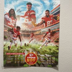 Chiefs Poster With Players’s Signatures