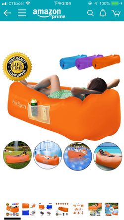 Prodigen Inflatable Lounger Chair, Air Sofa Inflatable Couch Outdoor Anti-Air Leaking Waterproof Portable Inflatable Hammock Air Couch Pool, Floor, C