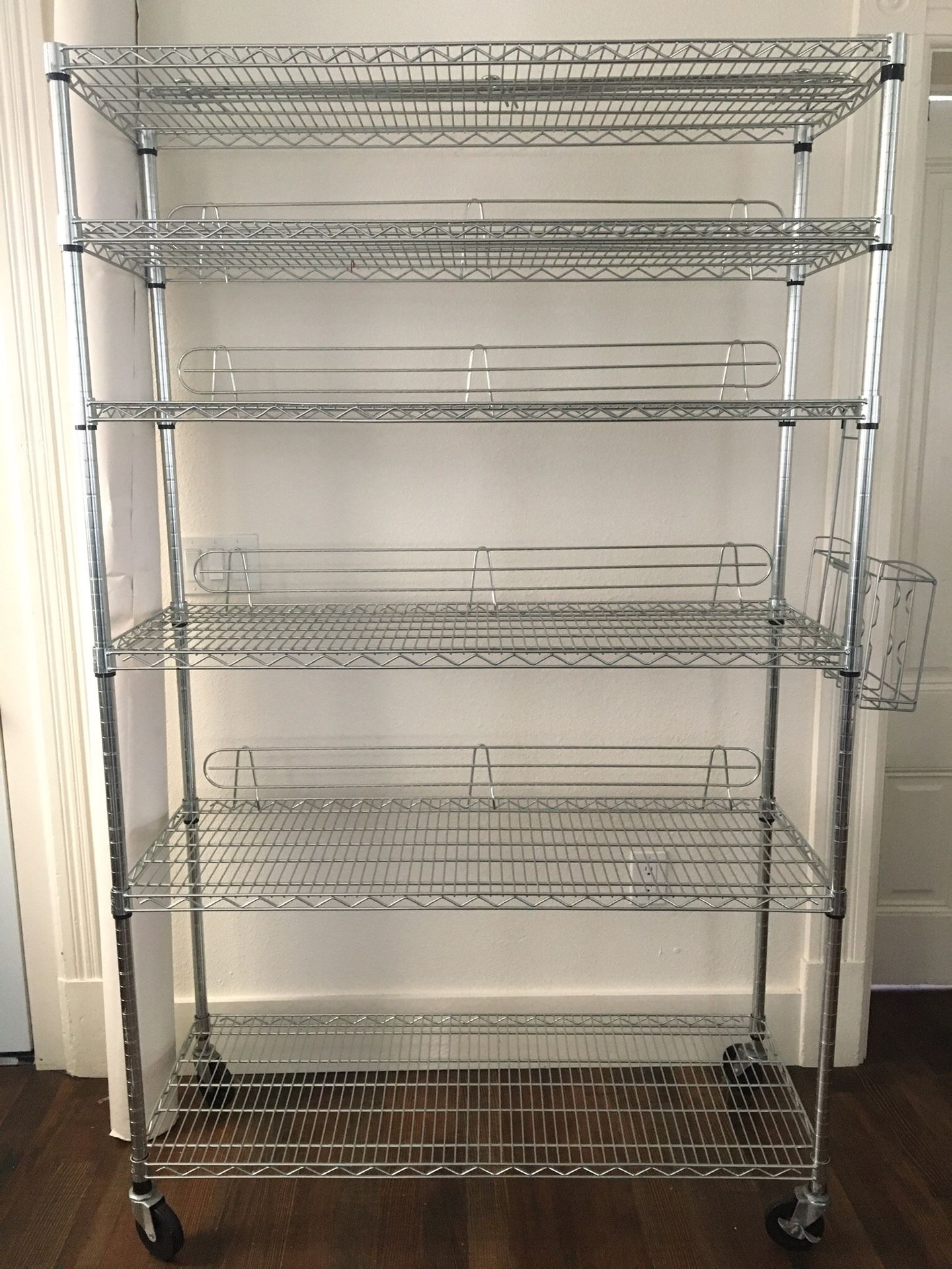 Strong metal kitchen storage shelves