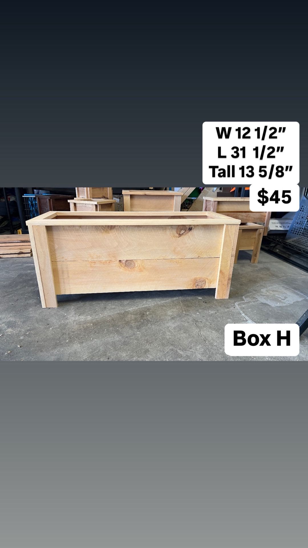 Medium Long Planter Box H