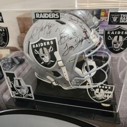 AUTOGRAPHED RAIDERS HELMET