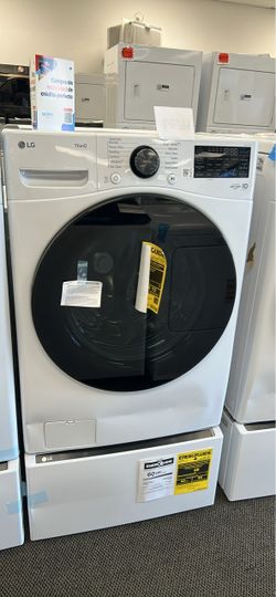 LG ThinQ dryer with mini washer