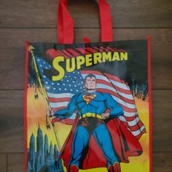 DC Comics Superman Reusable Tote Bag American Flag NWOT