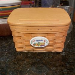 Longaberger Recipe Card Box 