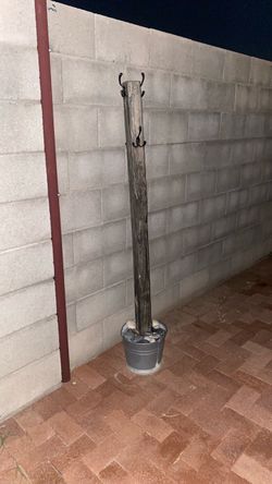 Rustic Wood Coat Rack with Metal Hooks