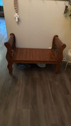 Bench Solid Wood And Iron