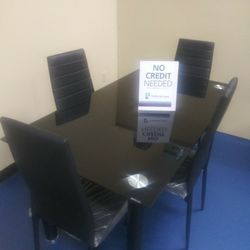 Beautiful Black Dining Table Set On Sale * Perfect For Small Kitchens * We Deliver