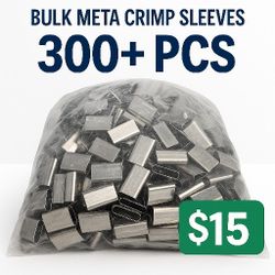 🔩 Bulk Metal Crimp Sleeves / Wire Rope Ferrules – 300+ pcs
