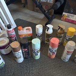 Assorted Spray Paint Bundle – Rust-Oleum, Krylon, Metallics – $20