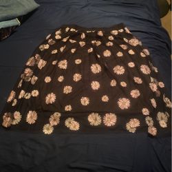 Skirt with Glitter  Flowers