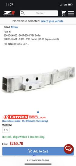 G37/G35 Oem Bash Bar