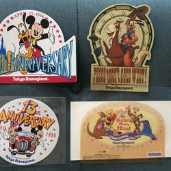 Vintage Lot of 13 Tokyo Disneyland stickers & two vintage WDW stickers!