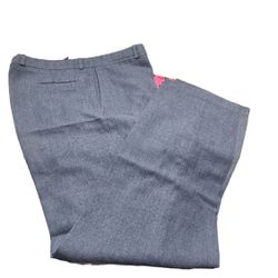 WWF Vintage Farah Gray Wool Blend Flat Front Dress Pants Mens 34x30 