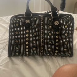 Rhinestone Leather Bag 